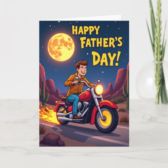 Desert Ride Fathers Day Card (Front)