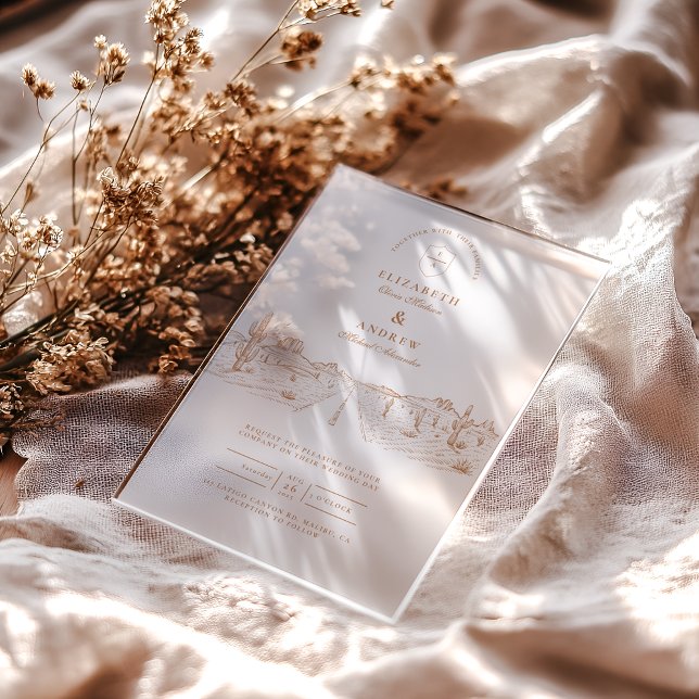 Desert Road Western Wedding Acrylic Invitations (Creator Uploaded)