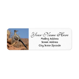Desert Roadrunner Return Address Label