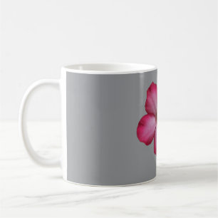 Desert Rose (Adenium) with a single leaf Coffee Mug