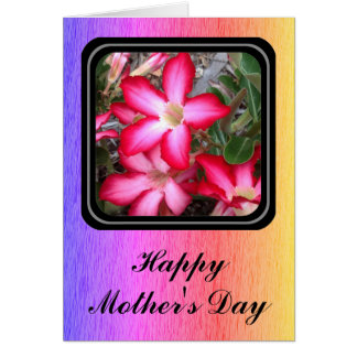 Desert Rose blank Mother's Day card