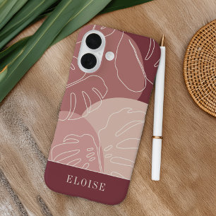 Desert Rose Boho Tropical Monstera Leaf iPhone 16 Case