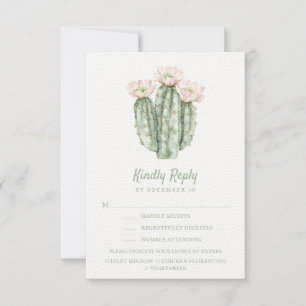 Desert Rose Cactus   Kindly Reply   Meal Options RSVP Card
