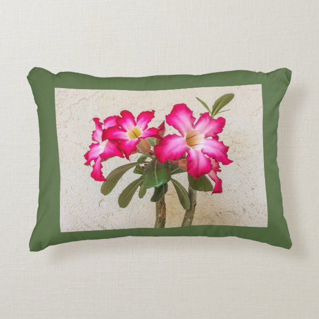 Desert Rose Flowers  Decorative Cushion (Front)