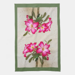 Desert Rose Flowers Kitchen Towels