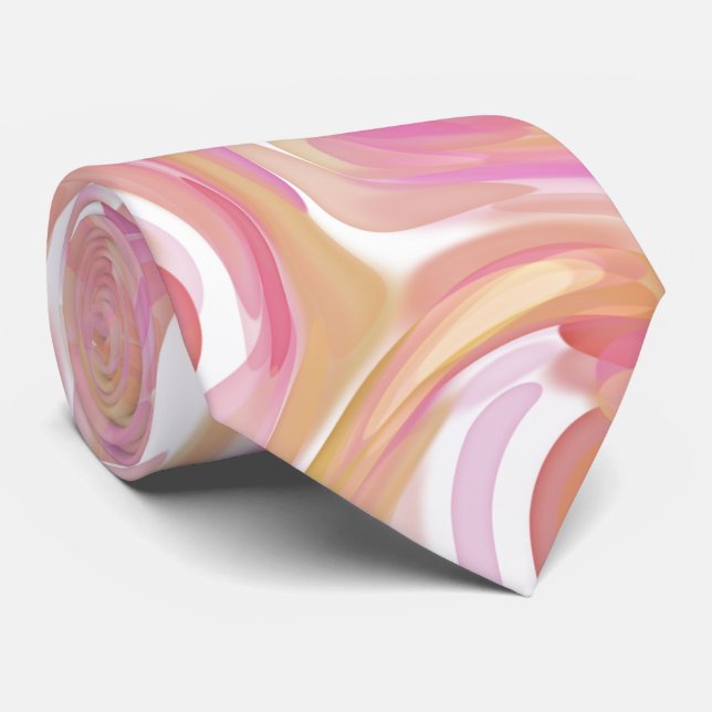 Desert Rose Swirl Necktie (Rolled)