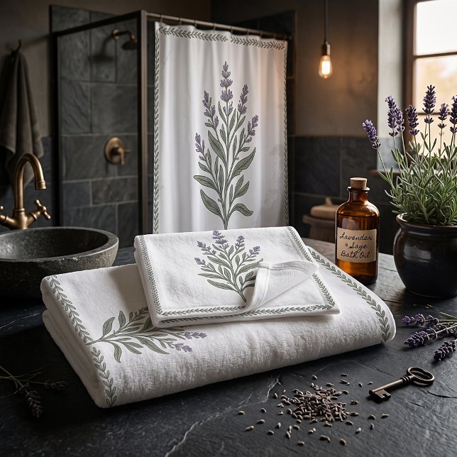 Desert Sage botanical Bath Towel Set (Creator Uploaded)