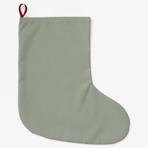 Desert Sage Solid Colour Large Christmas Stocking