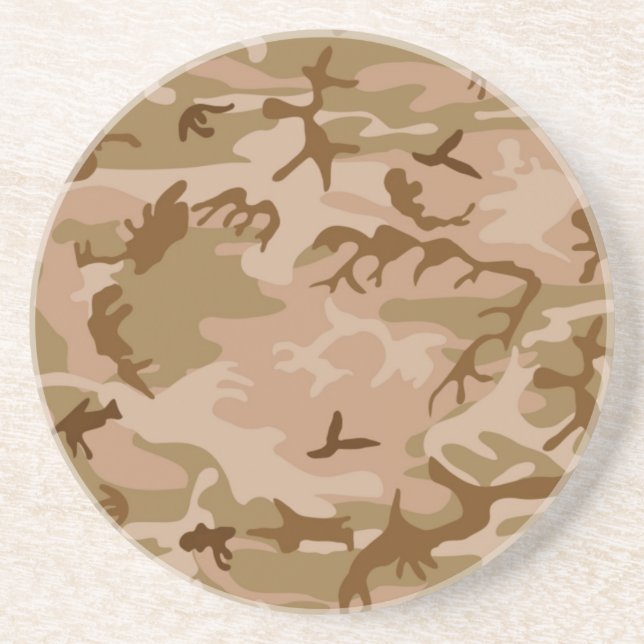 Desert Sand Camouflage Coaster (Front)