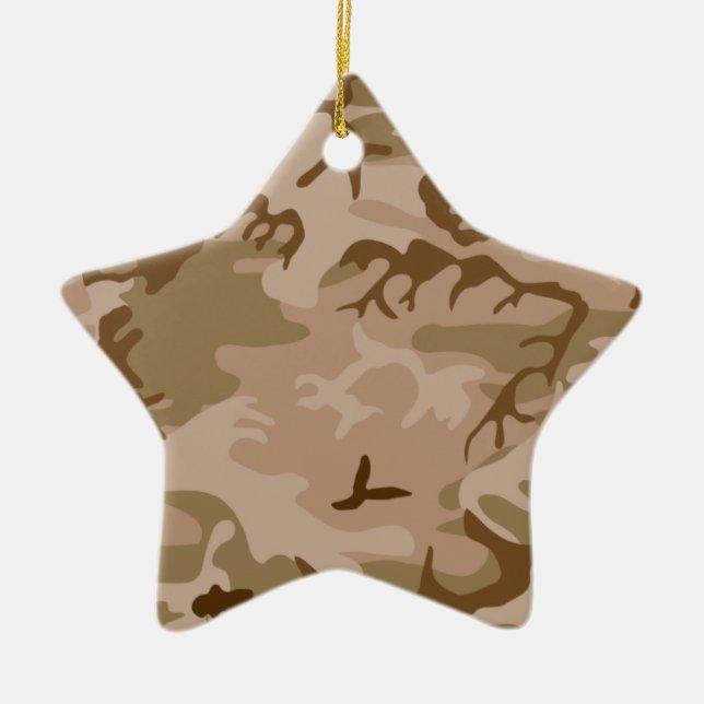 Desert Sand Camouflage Star Ornament (Front)