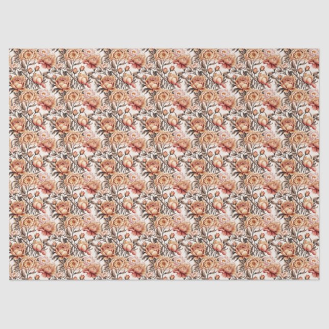 Desert Sand Floral Tissue Paper (Front)