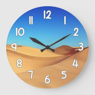 Desert Sand Wall Clock – Blue Sky Nature Landscape