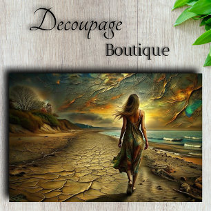 Desert Sands & Sea Mystical Journey Decoupage Tissue Paper
