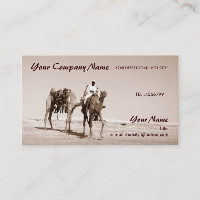 Desert Scene Business Card (Front)