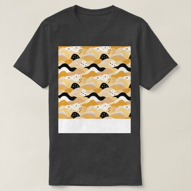 Desert Seamless Pattern Sand Dune Sahara Quicksand T-Shirt (Design Front)