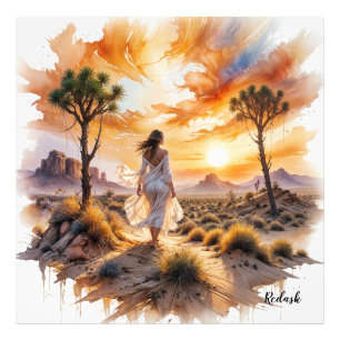 Desert Serenity: Mystical Journey Through the Sand Photo Print
