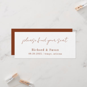 Desert Sienna Modern Minimalist Wedding Invitation