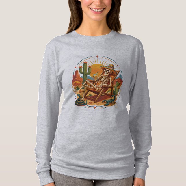 Desert Skeleton Relaxing Shirt (Front)