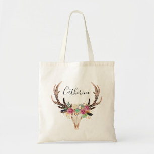 Desert Skull Bohemian Custom Bridesmaid Tote Bag