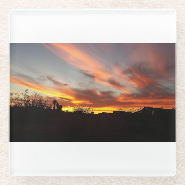 Desert Sky Glass Coaster (Front)