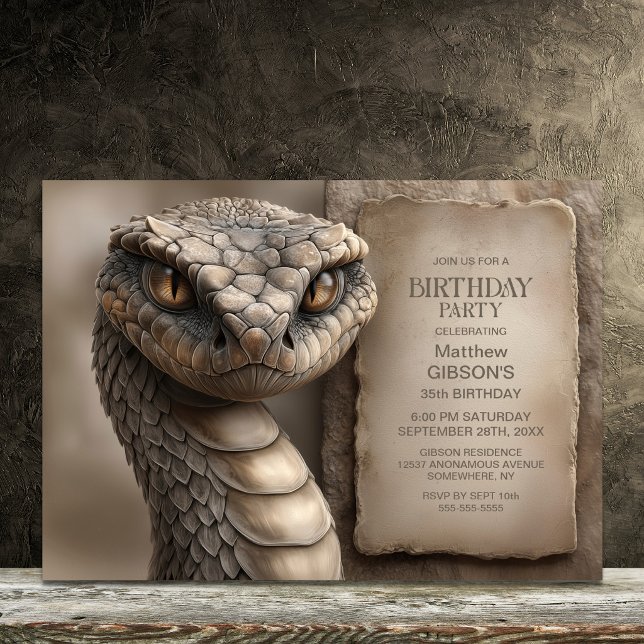 Desert Snake Birthday Party Invitation (Creator Uploaded)