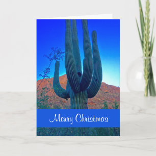 Desert Southwest Cactus Christmas  Holiday Card