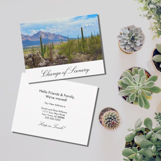 Desert Southwest Cactus New Home Moving Announcement (Creator Uploaded)