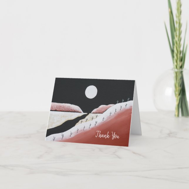 Desert Southwest Cactus Thank You Card (Front)