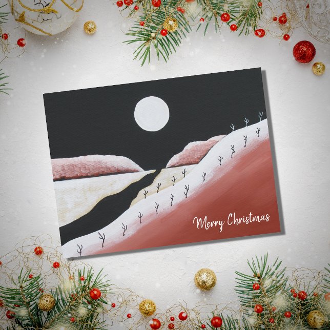 Desert Southwest Christmas Cactus Holiday Postcard (Creator Uploaded)