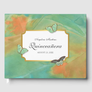 Desert Southwest Colours Butterflies Quinceanera Guest Book