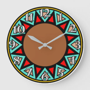 Desert Southwest Motif Large Clock