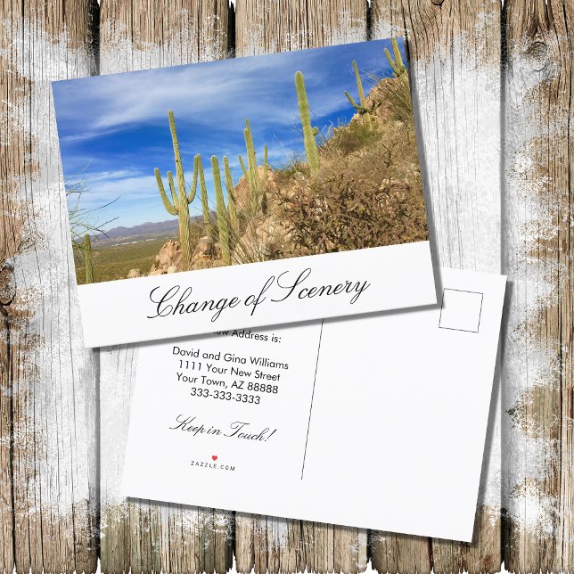 Desert Southwest New Home Elegant Moving Announcem Announcement Postcard (Creator Uploaded)