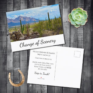 Desert Southwest New Home Elegant Moving  Announcement Postcard