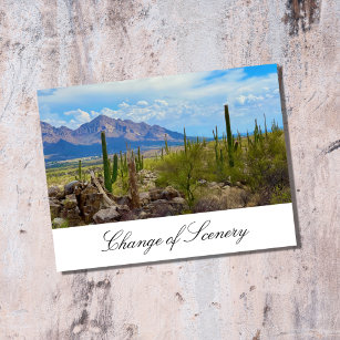 Desert Southwest New Home Elegant Moving Announcement Postcard