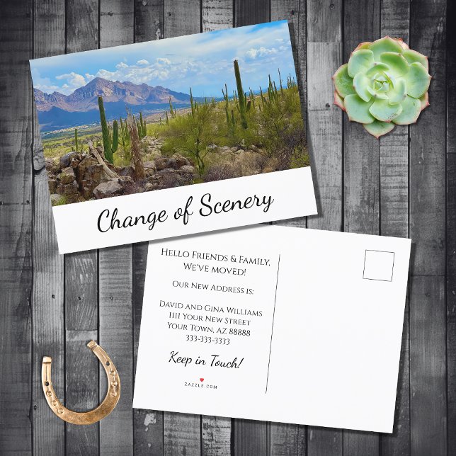 Desert Southwest New Home Elegant Moving  Announcement Postcard (Creator Uploaded)