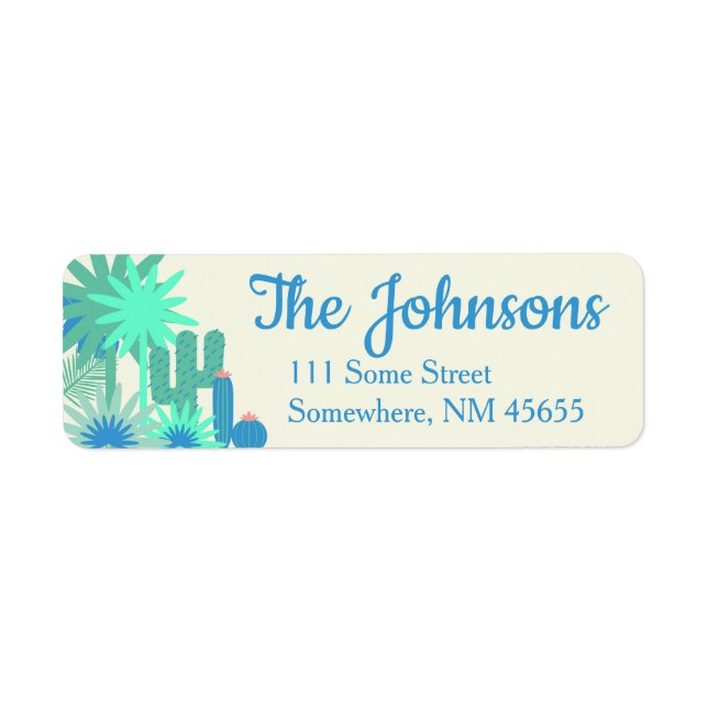 Desert Southwest Return Address Labels Printed (Front)