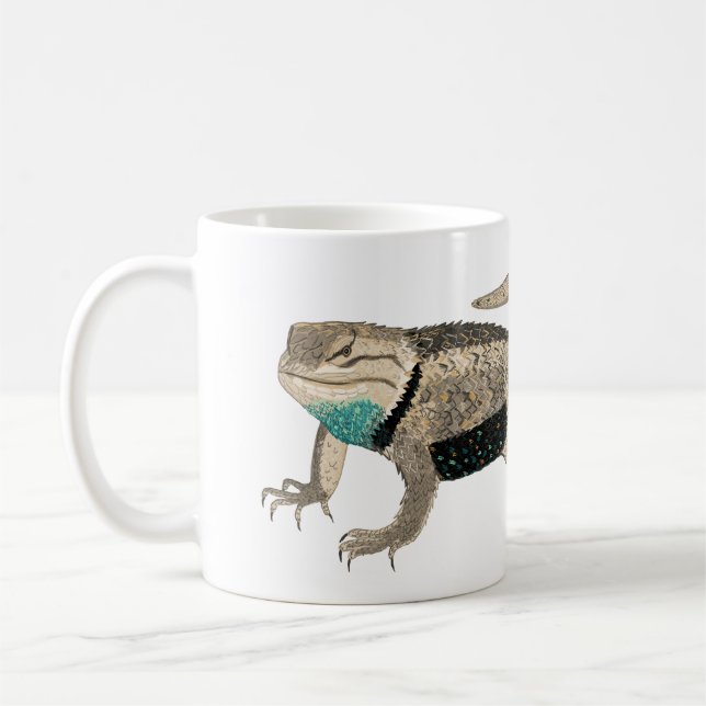 Desert Spiny Lizard Art Reptile Animal Unique  Coffee Mug (Left)