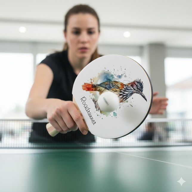 Desert Spirit, Roadrunner in Watercolor, custom Ping Pong Paddle (Creator Uploaded)