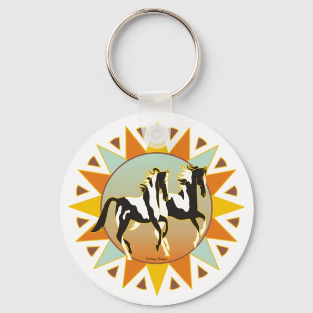 Desert Star Paint Horse Keychain (Front)