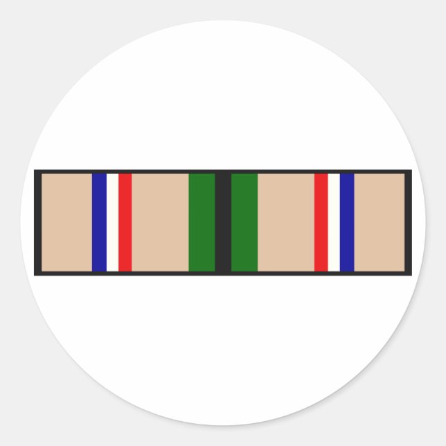 Desert Storm Ribbon Classic Round Sticker (Front)
