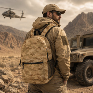 Desert Storm Tactical Camouflage Pattern Printed Backpack