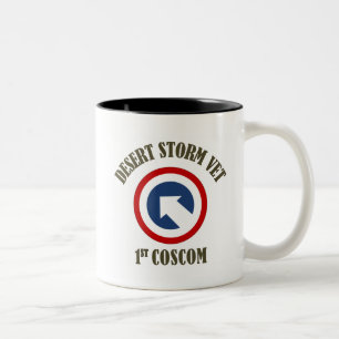 Desert Storm Vet - 1st COSCOM Two-Tone Coffee Mug