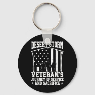 Desert Storm Veteran Persian War Service Ribbon Key Ring