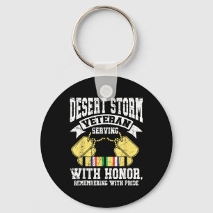 Desert Storm Veteran Serving With Honour Persian W Key Ring