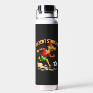 Desert Striker Camel Soccer Mascot - Morocco Footb Water Bottle