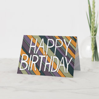 Desert Stripes Happy Birthday Card