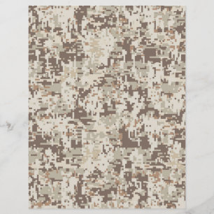 Desert Style Digital Camouflage Beige Decor Flyer