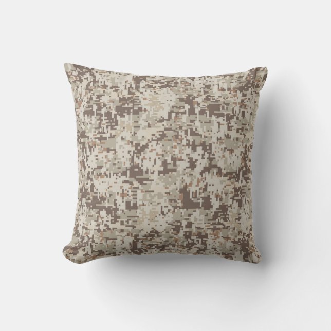 Desert Style Digital Camouflage Pixels Decor Cushion (Front)