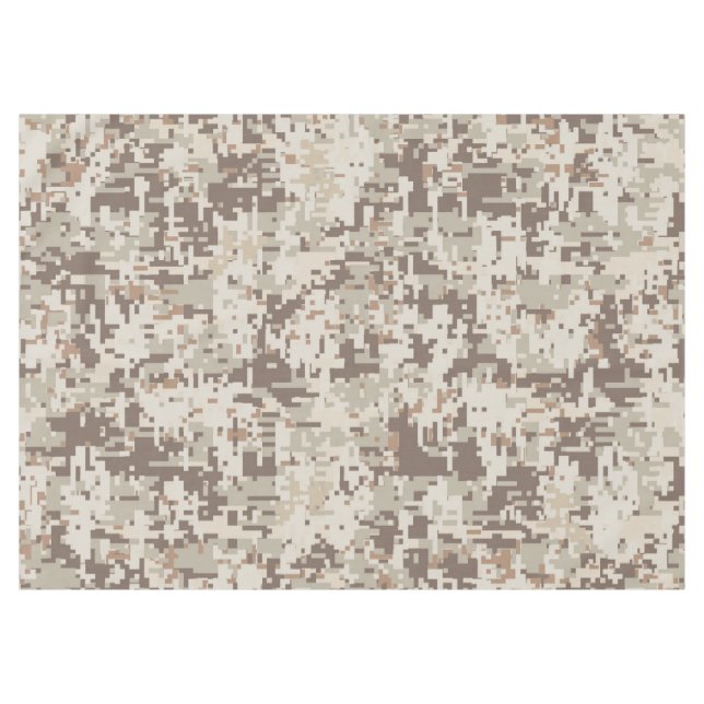 Desert Style Digital Camouflage Pixels Decor Tablecloth (Front (Horizontal))