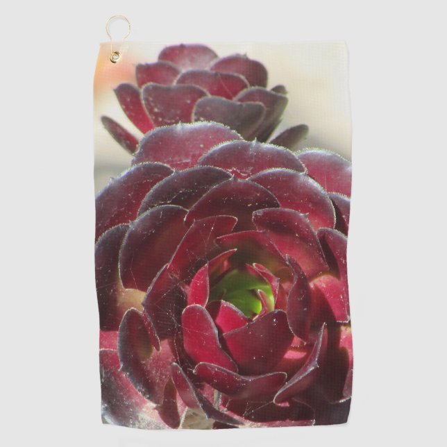 Desert Succulent Photo Gardener Red Garden Plant Golf Towel (Front)